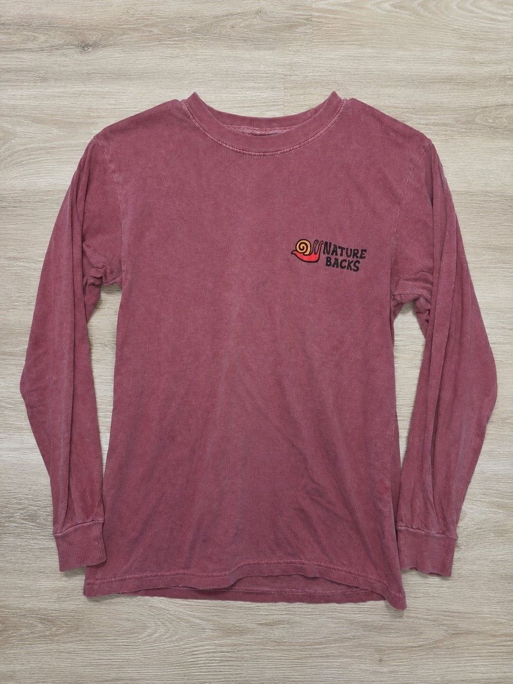 Long Sleeve Nature's Back Crew Tee - Dusty Rose - Small